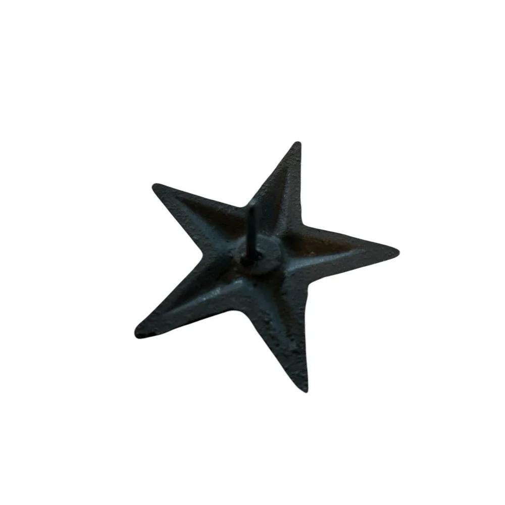 Cast Iron Texas Star Nails Tacks Rustic Finish Western 2.5 inch Head (Pack of 6)